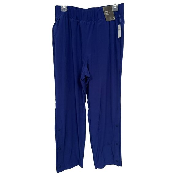 Gap Fit Womens Snap-Hem Fleece-Lined Blue Sweatpants Sz M Soft Comfortable NEW - Picture 8 of 10